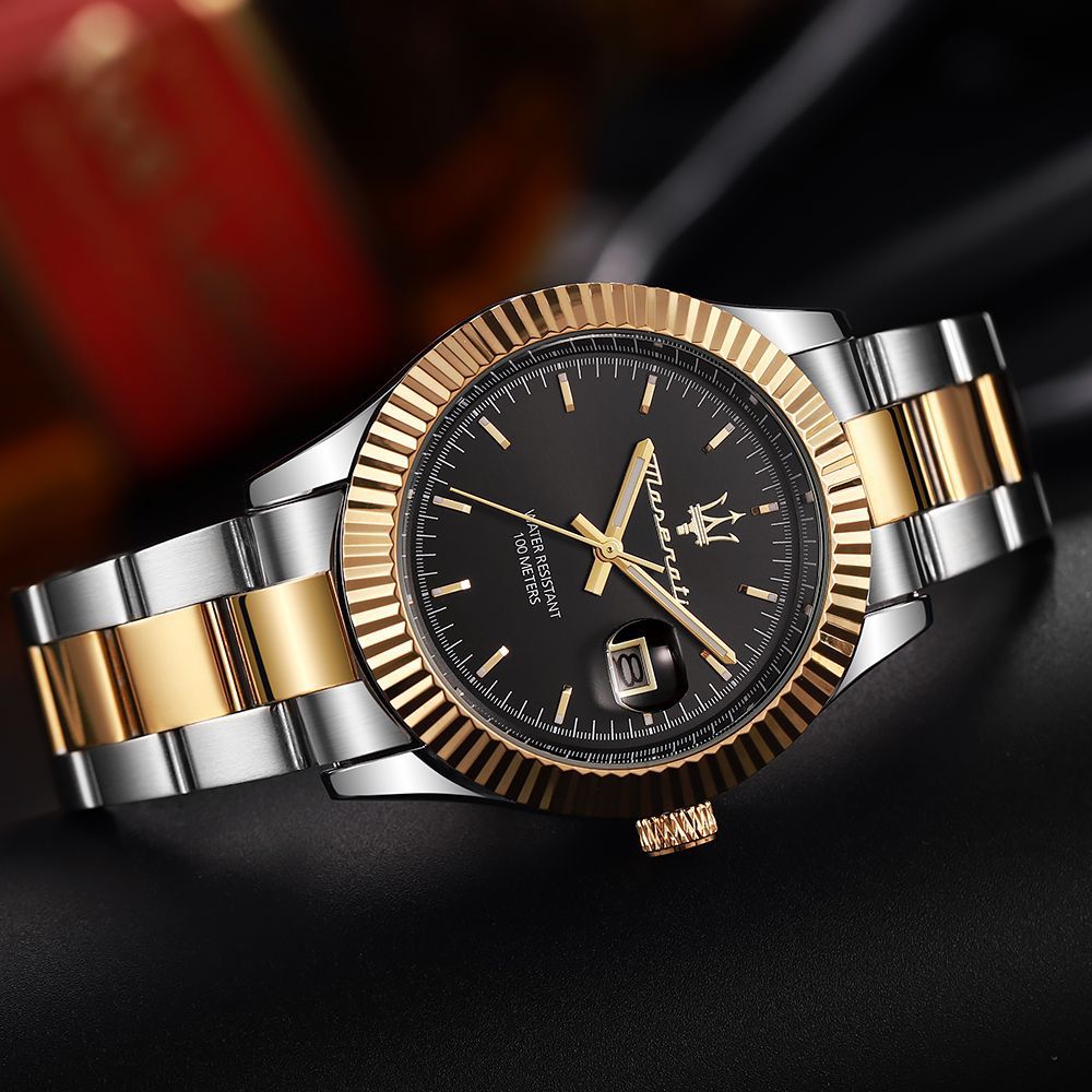 Maserati Competizione Men's Watch with Time and Date Display, Quartz Movement