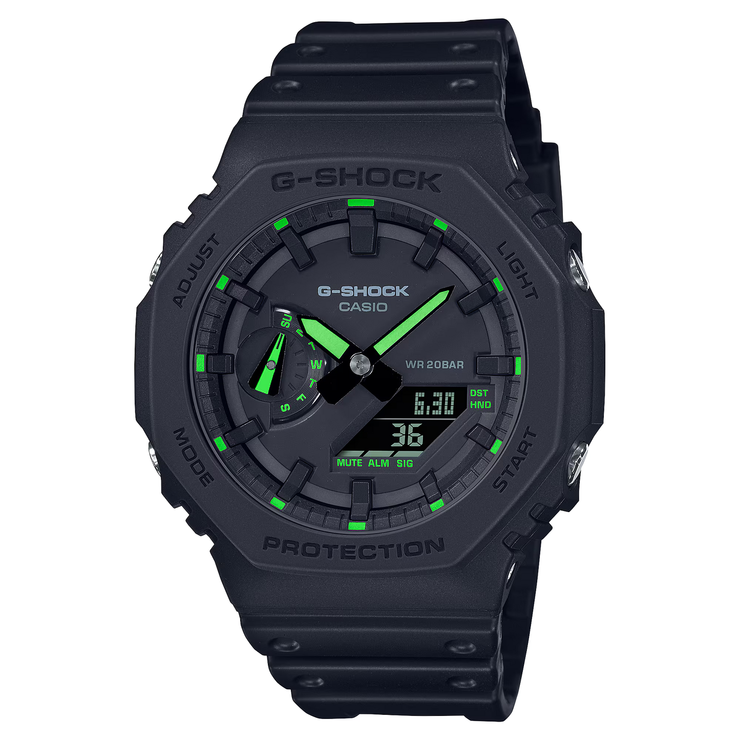Casio G-Shock GA-2100-1A1DR Black Analog-Digital Dial Black Resin Strap Men's Watch