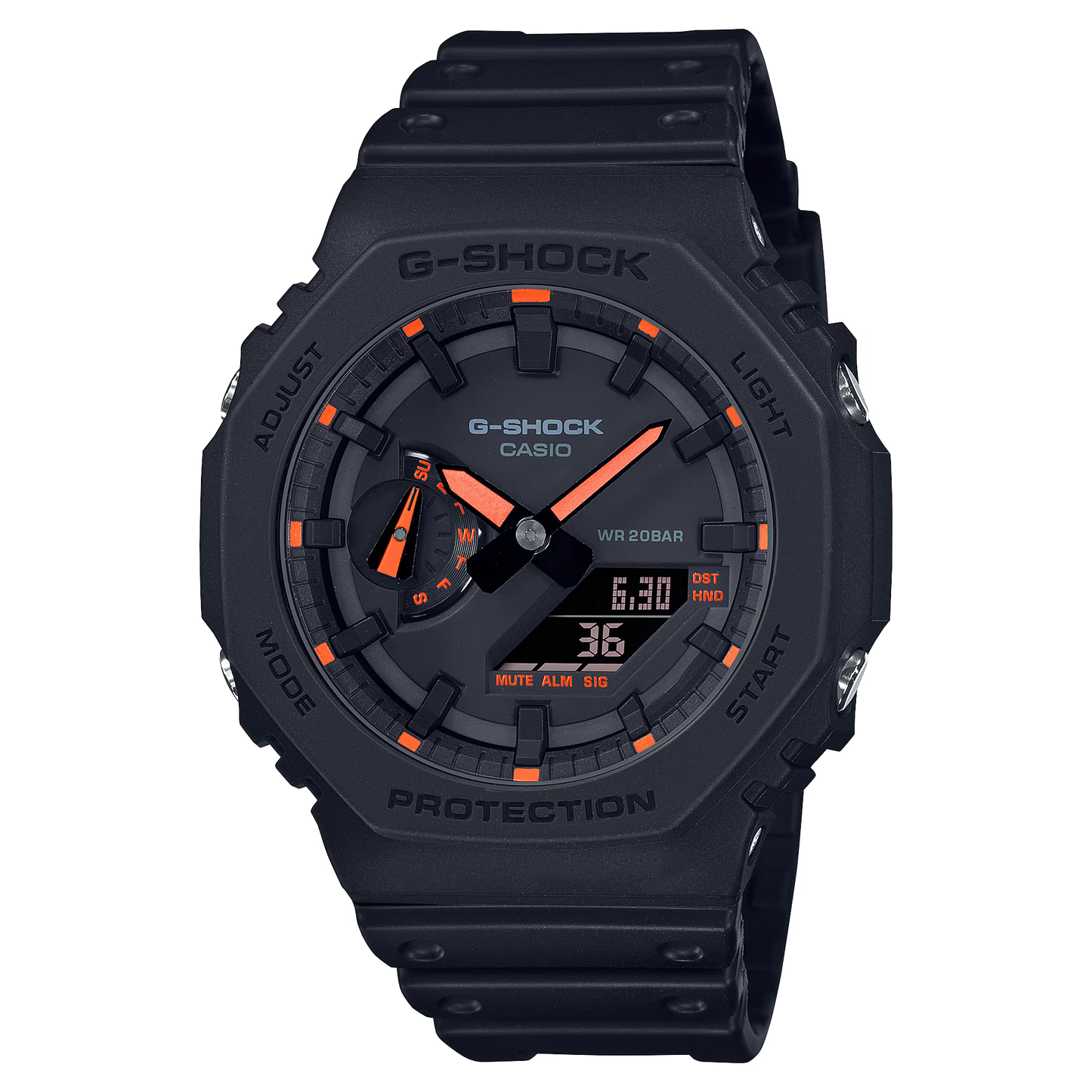 Casio G-Shock GA-2100-1A1DR Black Analog-Digital Dial Black Resin Strap Men's Watch
