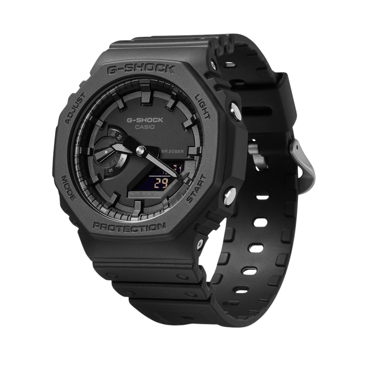 Casio G-Shock GA-2100-1A1DR Black Analog-Digital Dial Black Resin Strap Men's Watch