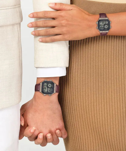 Casio AE-1200WHL-5AV leather Strap